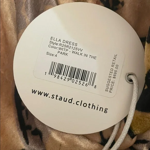 Women’s STAUD - Exclusive Ella Dress -Walk in the Park- US 4 - Picture 10 of 12